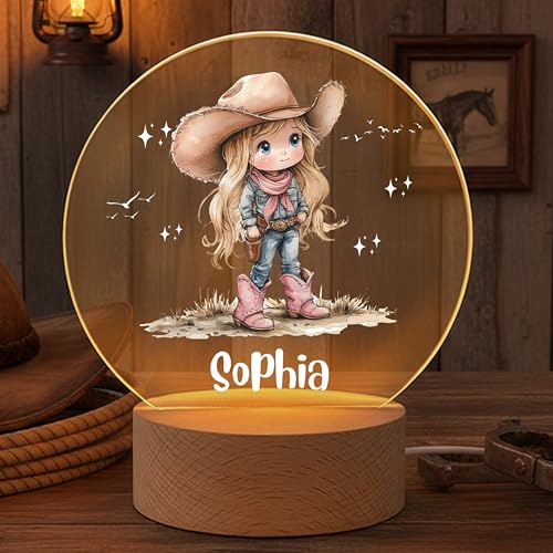 Lámpara de noche personalizada con base de madera de haya miniatura 1