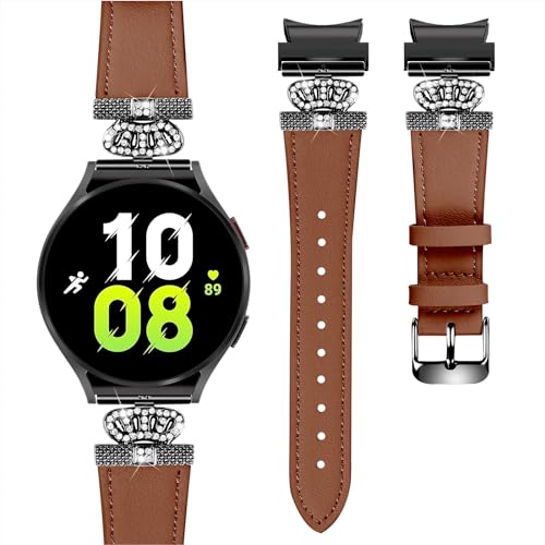Replacement Band Compatible With Galaxy watch 4/Galaxy watch 5 40mm 44mm Genuine Leather Adjustable Strap For Galaxy Watch 4 Classic 42mm 46mm/Watch 5 Pro 45mm3