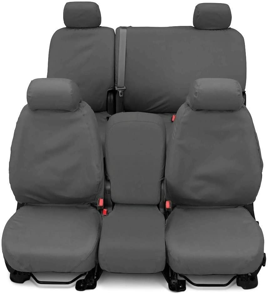 Covercraft Endura Waterproof SeatSaver Custom Seat Covers | Fits 2011-2024 Ram 1500 (19-24 Classic) & 2011-2024 Ram 2500/3500 Crew/Quad Cab | 2nd Row Solid Bench Seat, Grey