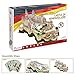 CubicFun 3D Germany Puzzles Castle Architecture Building Model Kits Toys for Adults, Hohenzollern, 185pieces