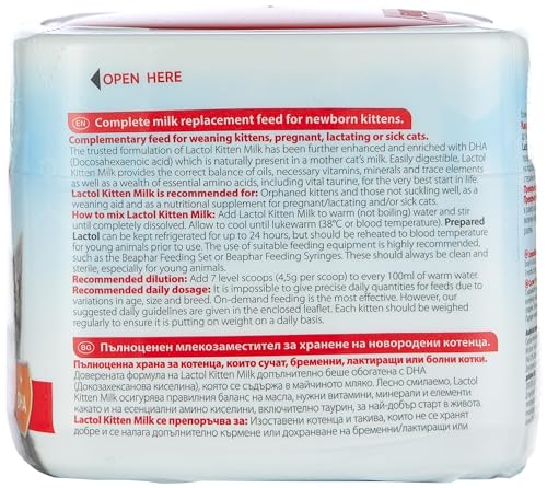 Image of Beaphar Lactol Newborn Kitten Milk Food with DHA, Vitamins & Minerals, Kitten Milk Replacer- 200g
