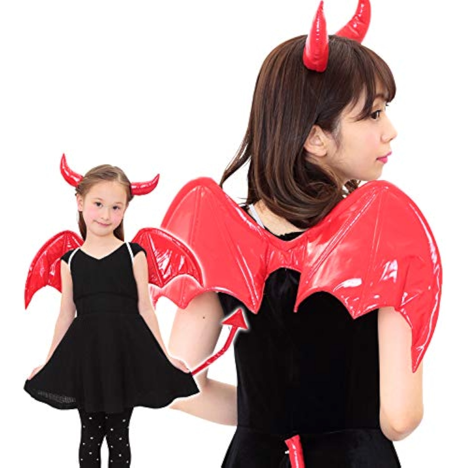 クリアストーン(Clearstone) コスプレ ハロウィン デビルパーツセット ユニセックス レッド 詳細画像1