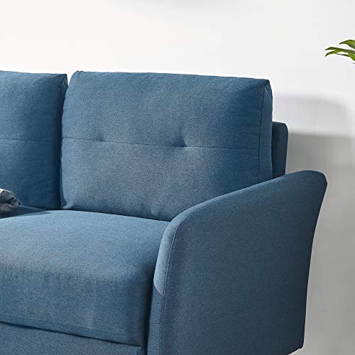 Image of Zinus Ricardo Loveseat Sofa, Tufted Cushions, Easy, Tool-Free Assembly, Lyon Blue