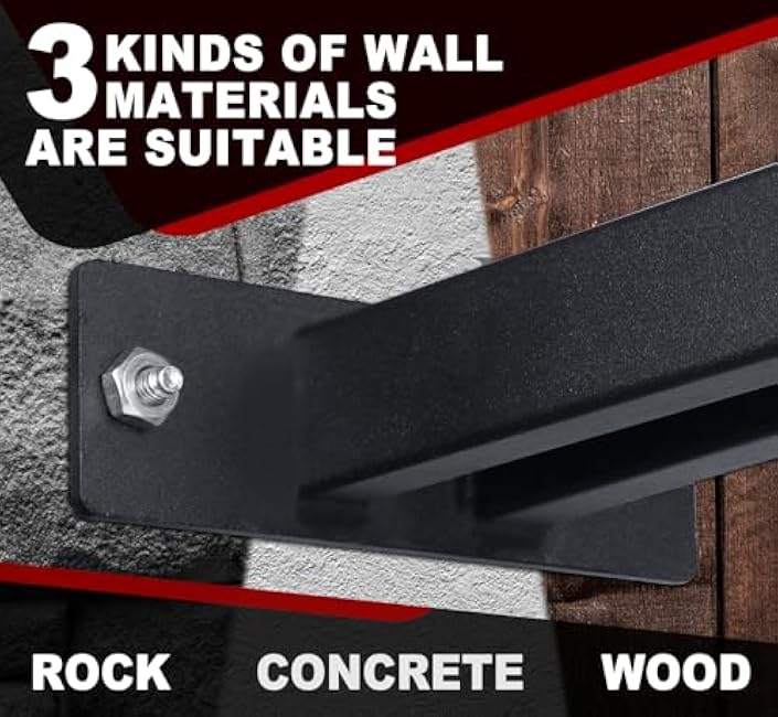 Olympic Barbell Hanger,Garage Gym Bar Wall Rack,Vertical Barbell Mount Rack, Gym Rack Organizer, Home Gym Accessories Hanger, Wall Mount Hooks for Olympic Barbells