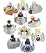 Set of 10 Hot Wheels Star Wars Battle Rollers Starship Die Cast Vehicles Character Collectible Action Toy Figures (Assortment E)