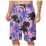 SRZYMJ Badeshorts Herren Kurz Lila Strandshorts Herren Damen Sommer Sport Shorts Kurze Hose Laufshorts Trainingshose Fitness Training Outdoor Sporthose Badeshorts Shorts Sporthose Chino Hose Kurz XXL