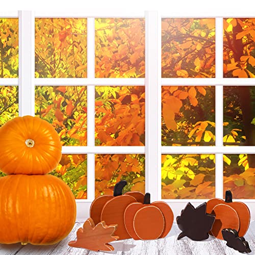 6 Pieces Thanksgiving Fall Tiered Tray Decor Fall Decorations For Home Wooden Pumpkins Wooden Leaves Maple Leaf Sign Decorative Wooden Block Set For Home Dining Table Decor Living Room Mantle Office #TOP7