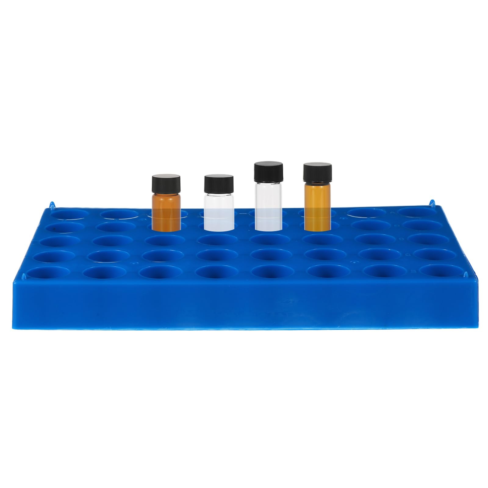 PATIKIL Vial Halter Für 20ml Autosampler Vials 3er Pack Vial Halterung 40-Well Stapelbarer Test Tube Rack Vial Halter Für Mikrozentrifugenröhrchen Blau