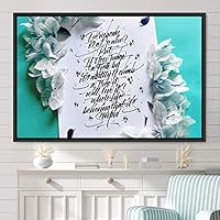 Framed Canvas Wall Art Pressed Quotes 3D Chic Inspirational Multicolor Pop Art Quotes Typography Ultra Whimsical - 16x24 inches