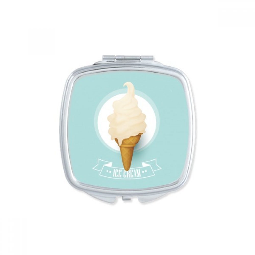 Miroir de poche mignon motif cornets de crème glacée pour vos sorties