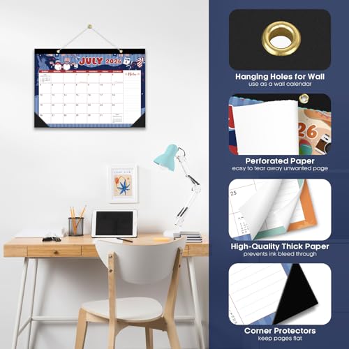Image of Taja Desk Calendar 2026-2027, Jul 2026-Dec 2027, 18-Month, 17 inch x 12 inch