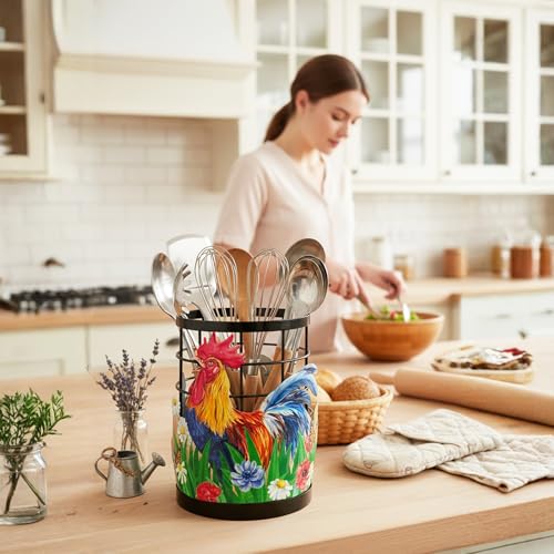 50% Off Taesun Rooster Utensil Holder for Farmhouse Kitchen - Image 7