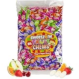 Sweetzone Fruit Chews - 1kg Bag of Sweets - Enjot the Irresistible Gummy Sweets and Chewy Sweets Fruity Candy - Experience the Burst of Fruity Flavours in Every Piece - Halal Sweets for Everyone
