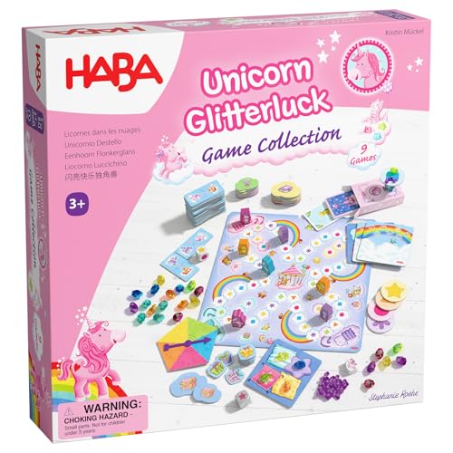 HABA 2012231002 - unicórnio flash - coleção de jogos, conjunto de jogos infantis de mesa. 3 Anos