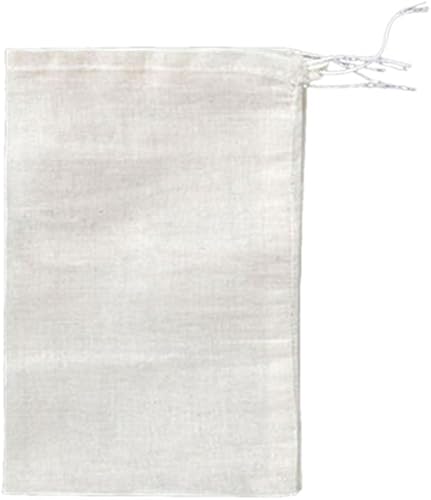 20 bolsas de algodón con cordón de 5 x 6 pulgadas, bolsas de té reutilizables para hierbas, bolsas de estopilla sin blanquear para sopa, salsa,