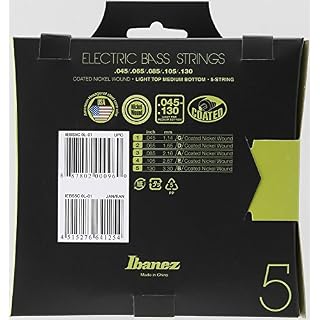 Ibanez IEBS5C Jeu de cordes pour basse électrique, 5 cordes/Light pour les aigus, Medium pour les graves, à revêtement – Image 2