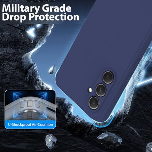Image of LIRAMARK Liquid Silicone Soft Back Cover Case for Samsung Galaxy S26 5G| Soft Micro-Fibre Lining Inside | Camera Protection Bump (Midnight Blue)