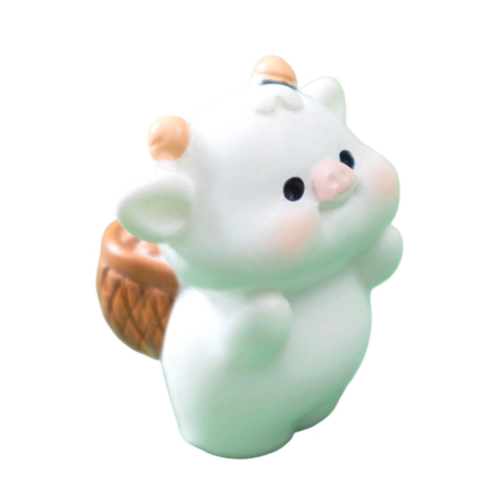 Woedpez Cartoon Cow Garden Statue Statue Resin Figurine for Outdoor Yard Decoration Decoration Gift Creative Landscaping