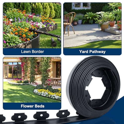 Landscape Edging Border Kit Includes 40 ft of Lawn Edging and 40 Spikes - image 6