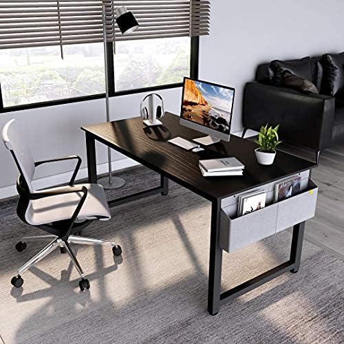 Cubiker Computer Desk 40" with Extra Strong Legs, Sturdy Office Desk Modern Simple Style Table for Home Office, Notebook Writing Desk, Black