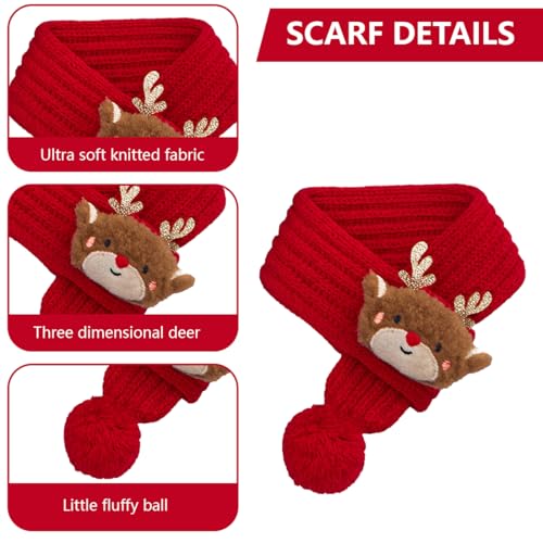 Hunde Weihnachten Schal, Roter Elchschal, Weihnachtskostüm Hundekleidung, Haustier Weihnachtsschal, Winter, bequem und warm, Hundezubehör,für Weihnachtstage Haustier-Kleidung,Mittelgroße L