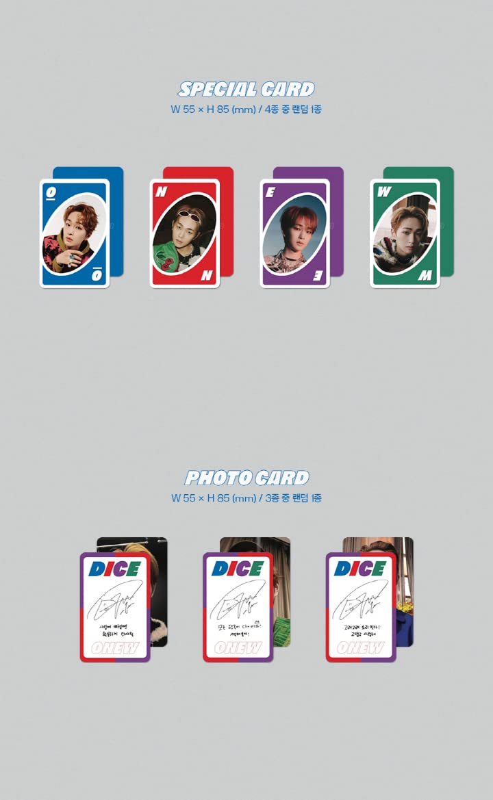 Kakao M ONEW SHINee – DICE Album Photobook Version (Cover Random) Inkl. Extra Photocards & Poster