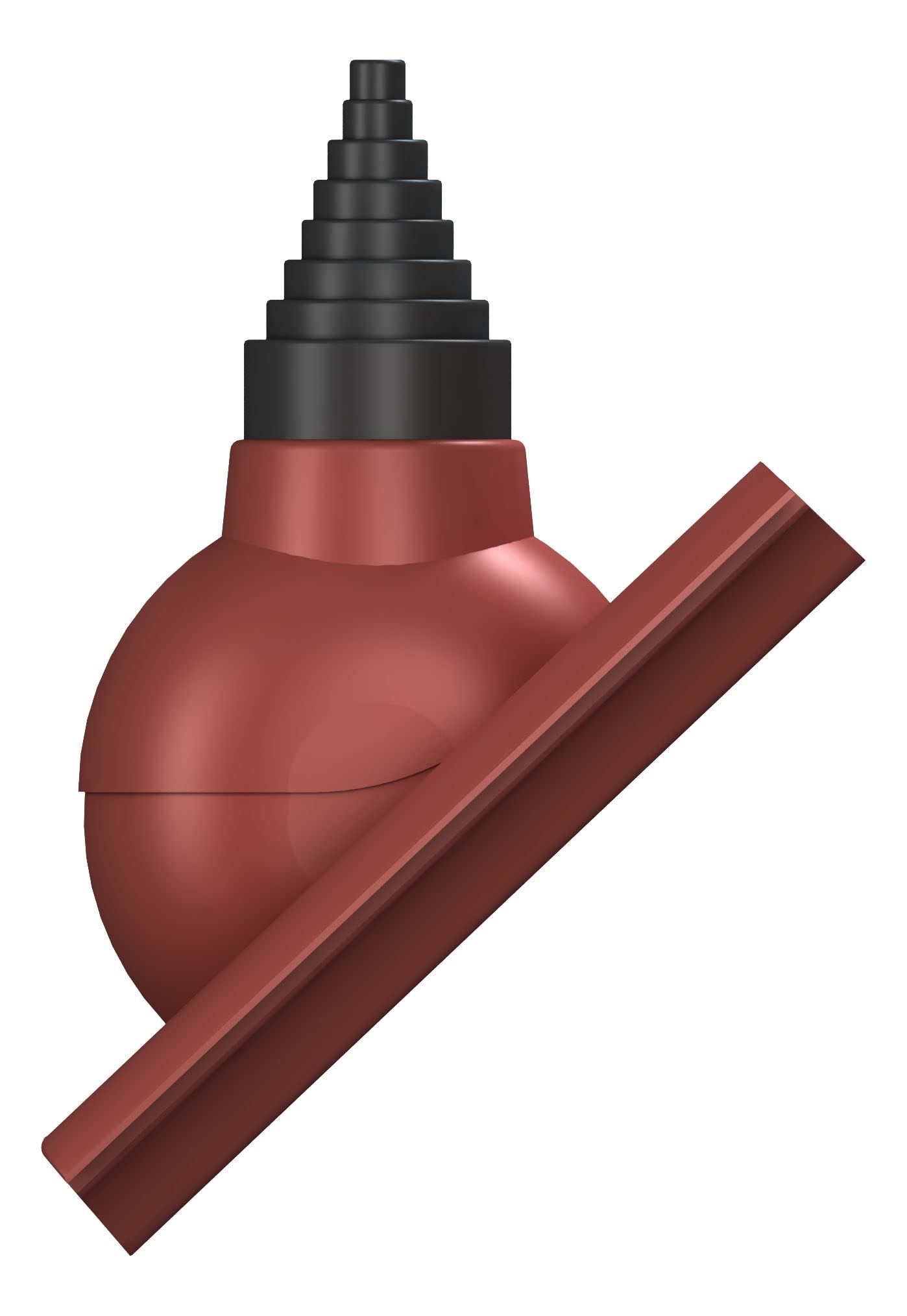 Cubierta para mástiles Ø19–90 mm Creaton Göteborg para antena de TV satélite pararrayos comunicación paso de cubierta con junta EPDM (Castaño 3009)