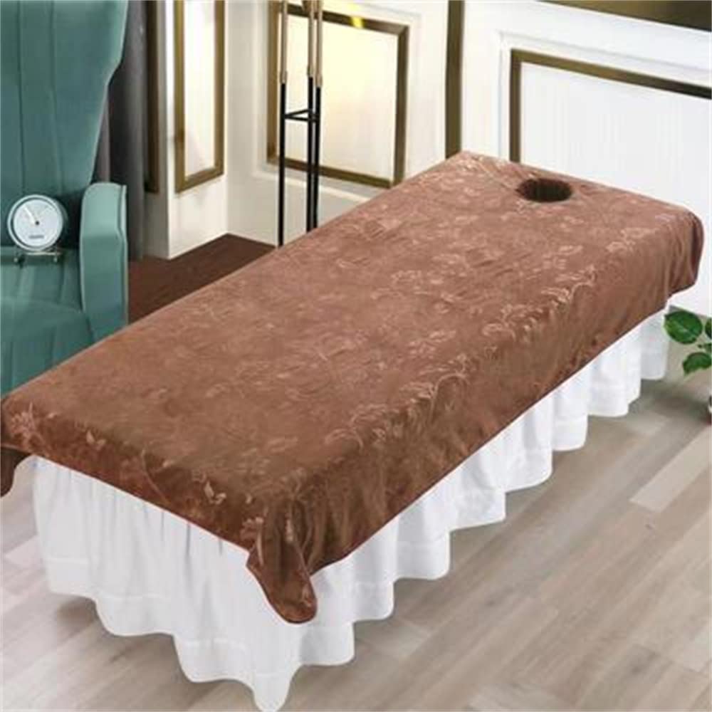 Soft Beauty Salon Spa Sheet With Face Hole Beauty Massage SPA Couch Cover Beauty Couch Cover For Massage Tables Bed Treatment Salon Bed Sheet Cover Washable-C 31x79inch(80x200cm)