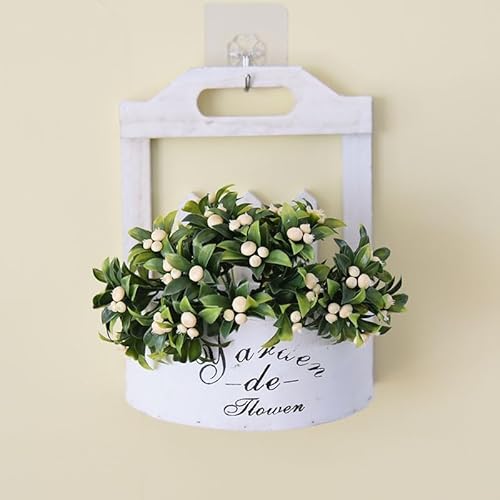 Vasi da fiori da appendere in legno, vasi da fiori da parete retrò, cesti per fiori, creativi, decorazioni da parete in rattan, decorazioni per balconi, casa e giardino