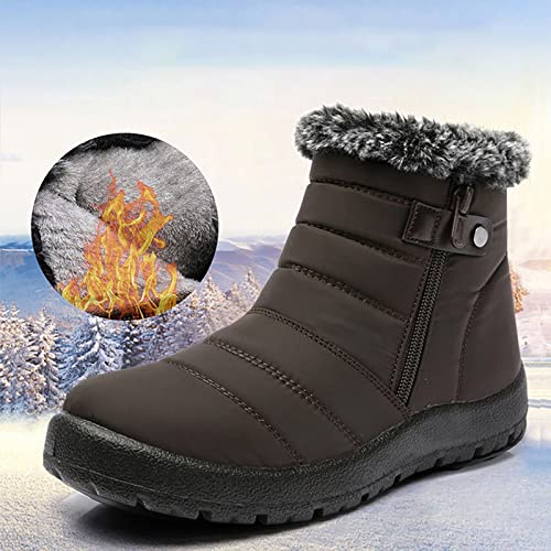 Bottes de neige pour femmes doublées chaudes et imperméables - 3