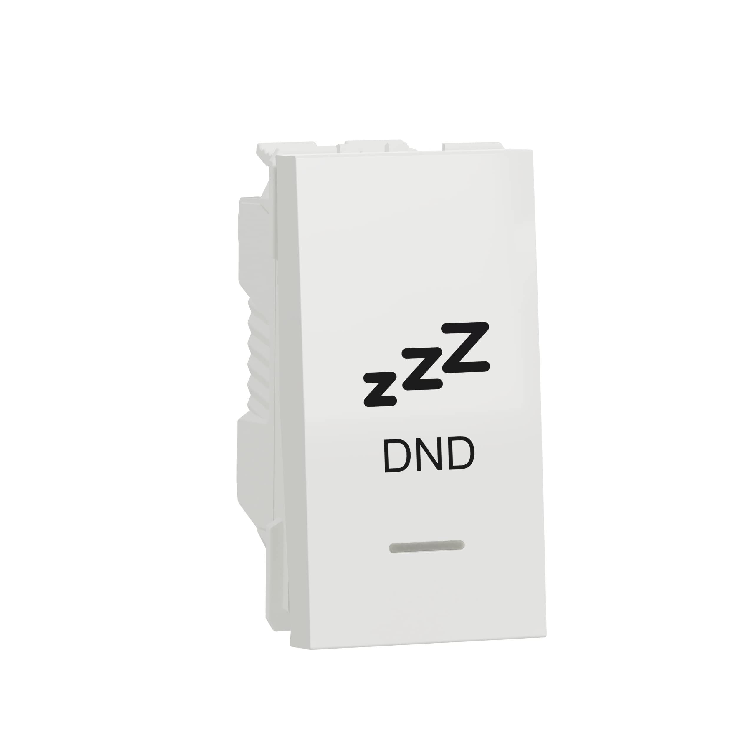 Schneider Electric - Unica - commande pour chambre hôtel - symbole DND - 1 mod - Blanc - méca seul - NU310318SDND