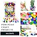 WAU Crafts 300 Pieces - 1 inch Pompoms for Crafts Pom Pom Balls, Assorted Pom Poms Arts and Crafts, Multicolored Puff Balls for Crafts