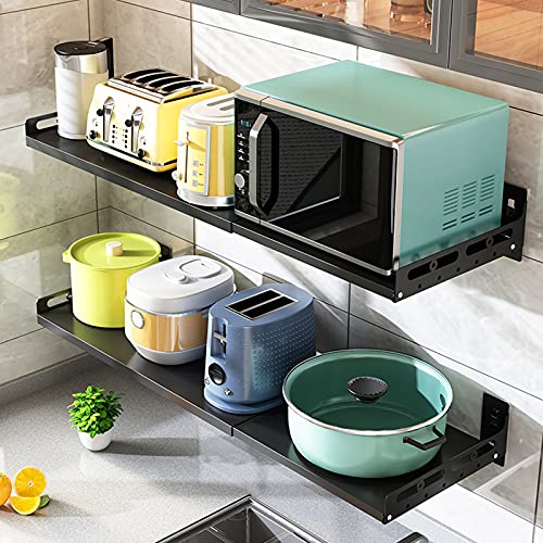 Support micro-ondes extensible en métal pour rangement cuisine