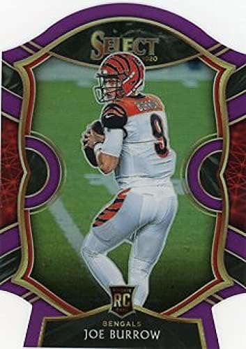 2020 Panini Select Purple Prizm Die-Cut #46 Joe Burrow Cincinnati Bengals Concourse NFL Football Card NM-MT