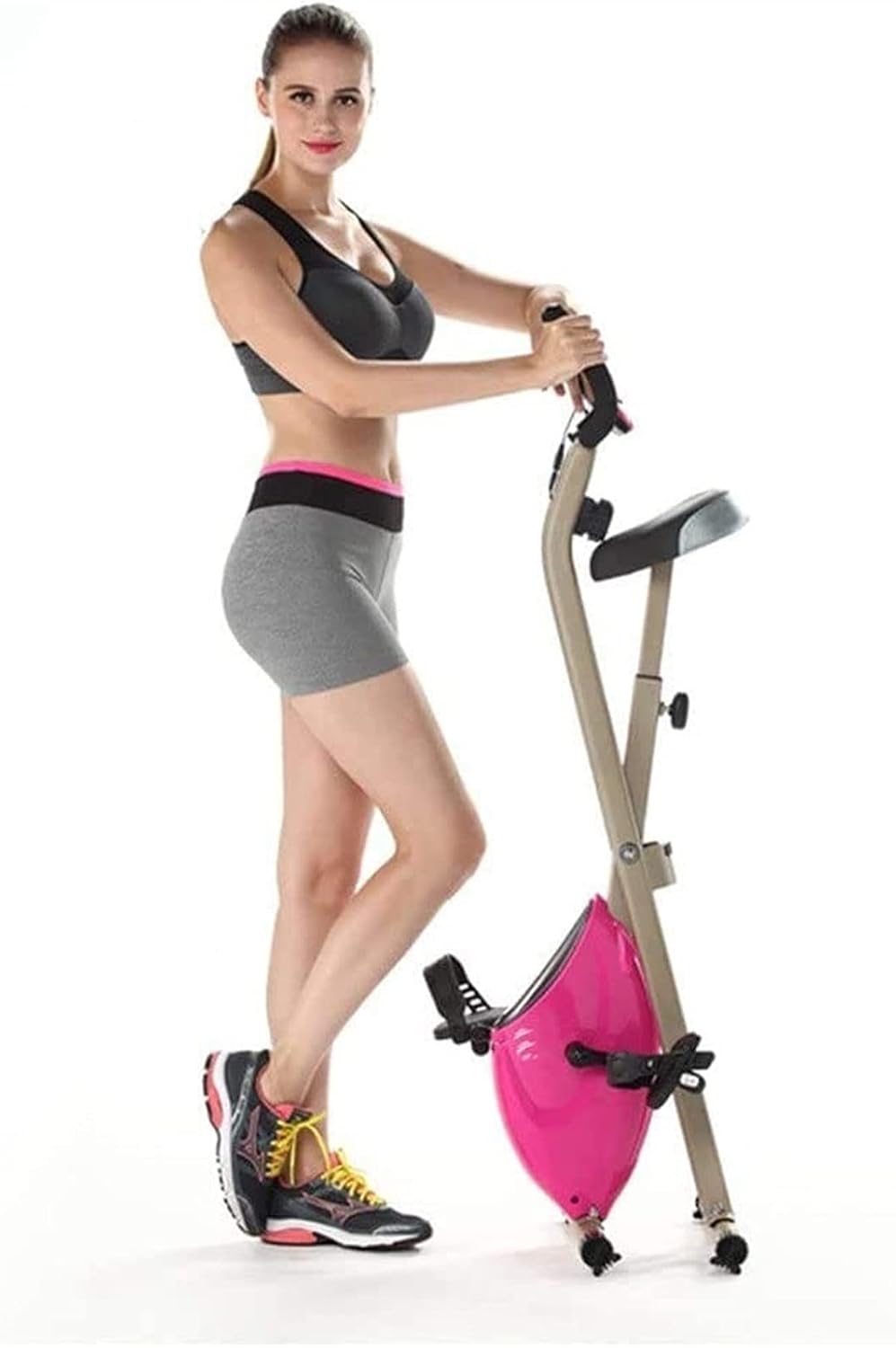 Exercise Bikes Aerobic Exercise Ultra-Quiet Upright Home Magnetic Control Bicycle Indoor Sports Bicycle Exercise Bike Stable and Comfortable Design