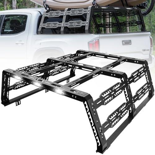 OTHOWE Bed Rack for Mid-Size Truck Compatible with Tacoma/Canyon/Colorado/Frontier Without Tonneau Bed Cover. Overland Bed Rack Truck Bed Racks.