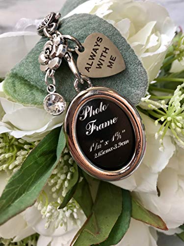 Harper Olivia Silver Family Member Lost Remembrance Piece or Wedding Memorial Bouquet Charm