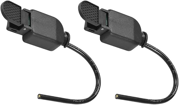 2-Pack TIG Welding Torch Trigger Switch Button with Micro-Switch for Plasma Cutting Torch, AC 250V / 5A, Black Plastic, 185mm Length
