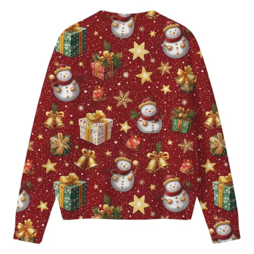 ENCURKUS Womens Christmas Graphic Cardigan Sweaters Long Sleeve Knit Coats - image 4