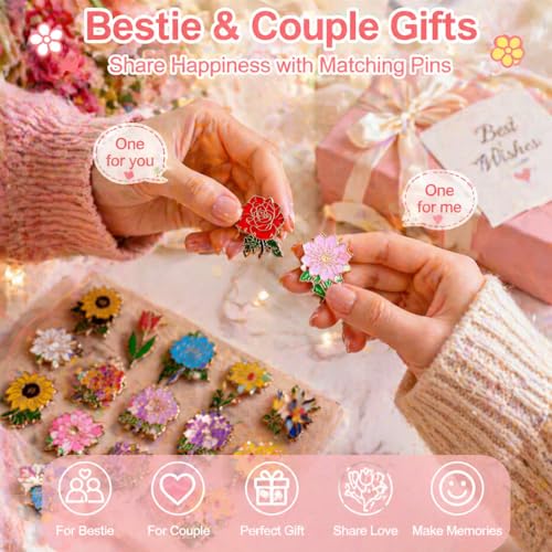 Image of Ceenna 100 Pcs Enamel Pins Bulk Lapel Pins Brooches Decoration Gift for Backpack Clothes Women Mothers Teachers Nurse