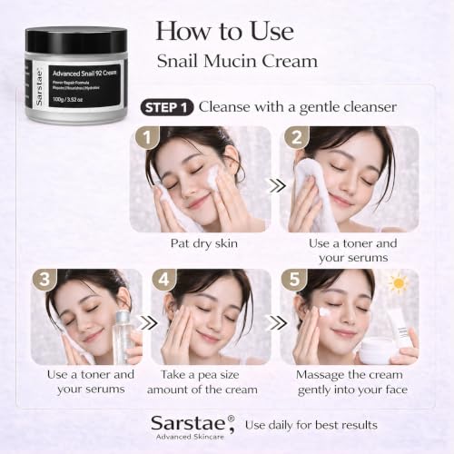 Image of Advanced Snail 92 All In One Cream for Glass Skin | For Glowing & Hydrated Skin | Day + Night Regimen | 100 g