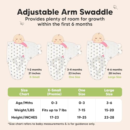 Image of 3-Pack Organic Baby Swaddle Sleep Sacks - Swaddles for Newborns, Infant 0-3 Months, Baby Girls, Boys, Soft & Snug Newborn Sleep Sack, Nursery Swaddling Blankets (Cosmo, OS)