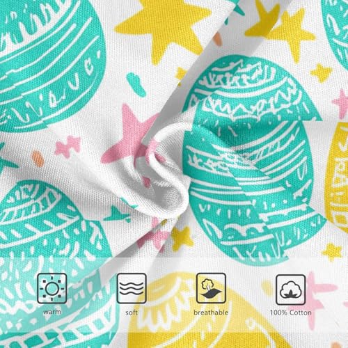 ODAWA Easter Eggs Stars White Toddler Briefs Cotton, Boys Underwear 2T3