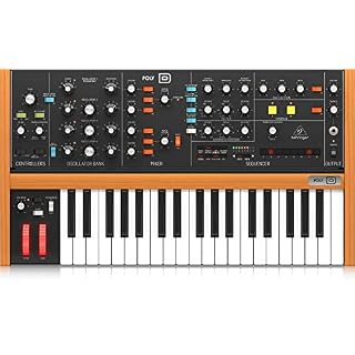 Behringer Poly D Synthétiseur Analogique Polyphonique 4 Voix avec 37 Touches, 4 Vco, Filtre Ladder Classique, Lfo, Chorus Stéréo Bbd, Distorsion, Séquenceur 32 Pas et Arpégiateur - Les Beatles, Paul McCartney, John Lennon, RIngo Starr, George Harrison