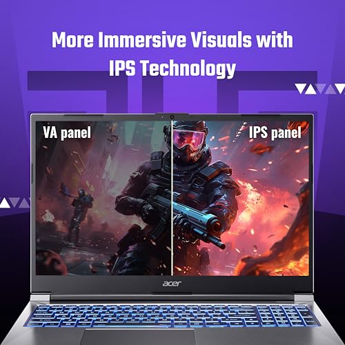 Image of Acer ALG, Intel Core5-210H Processor, NVIDIA GeForceRTX 3050-6GB DDR6, 16GB RAM, 512GB SSD,Office 2024 + M365 Basic, FHD 15.6 inch, 144Hz, Windows 11 Home, Steel Gray, 1.99 KG, AL15G-53, Gaming Laptop
