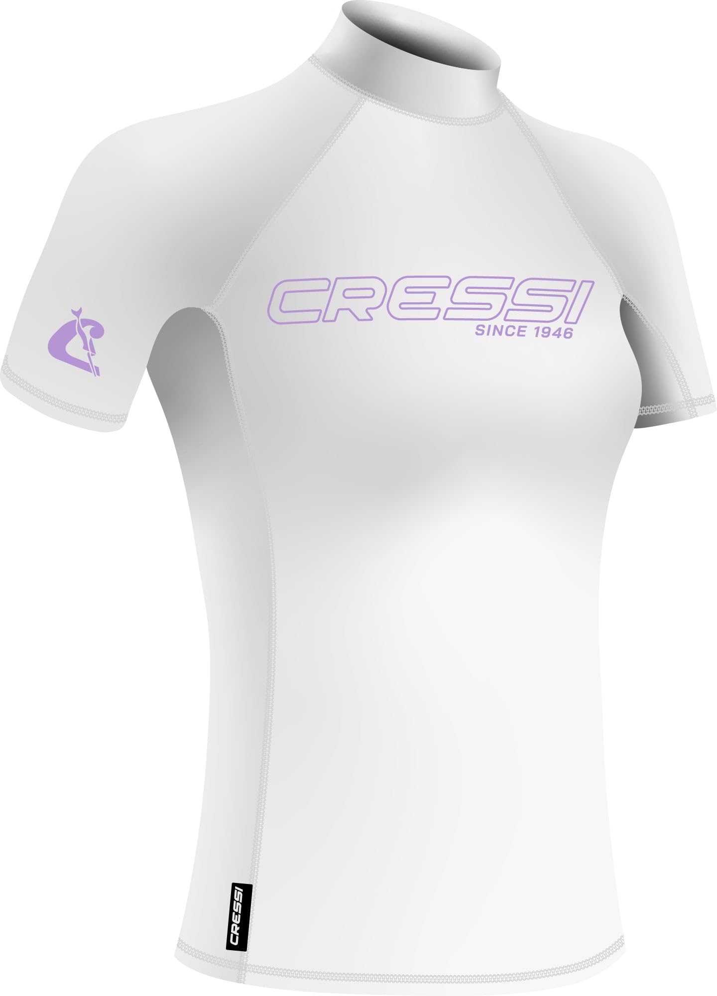 Cressi Sentinel Lady Rash Guard a Maniche Corte Protezione Solare UPF 50+ Quick Dry Donna Nuoto Surf