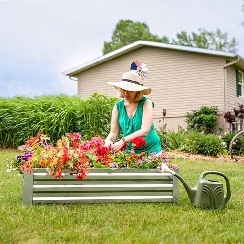Sunnydaze NPH-588 4 X 2 Ft Galvanized Steel Rectangular Raised Garden Bed thumb #7