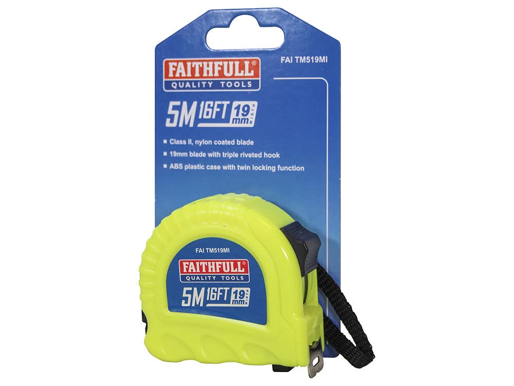 Faithfull FAITM519MI Twin Lock Tape Measure – 5M/16ft