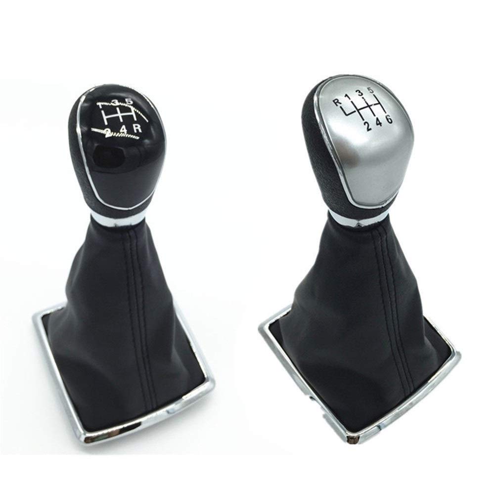 5-Gang Schaltknauf + Schaltmanschette Für Ford Focus MK2 (2004-2008) – Kunstleder, Schwarz, Direkter Ersatz