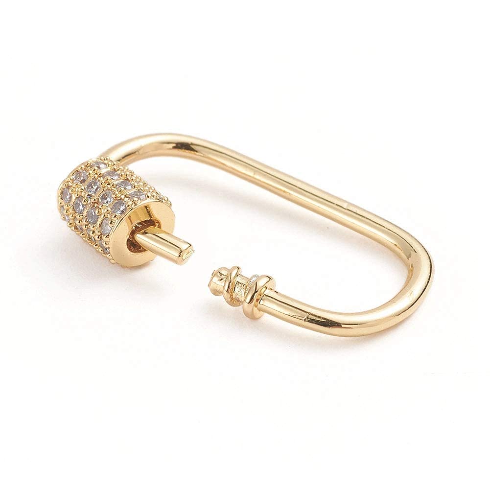 Amazon.com: Pandahall 5 pcs Brass Oval Screw Locking Carabiner